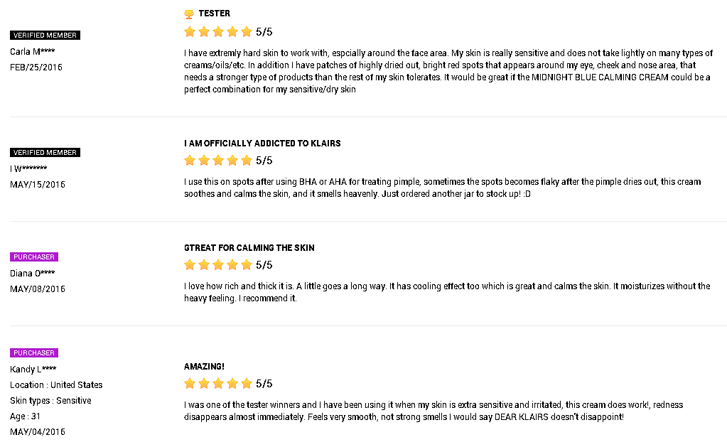 Klairs reviews