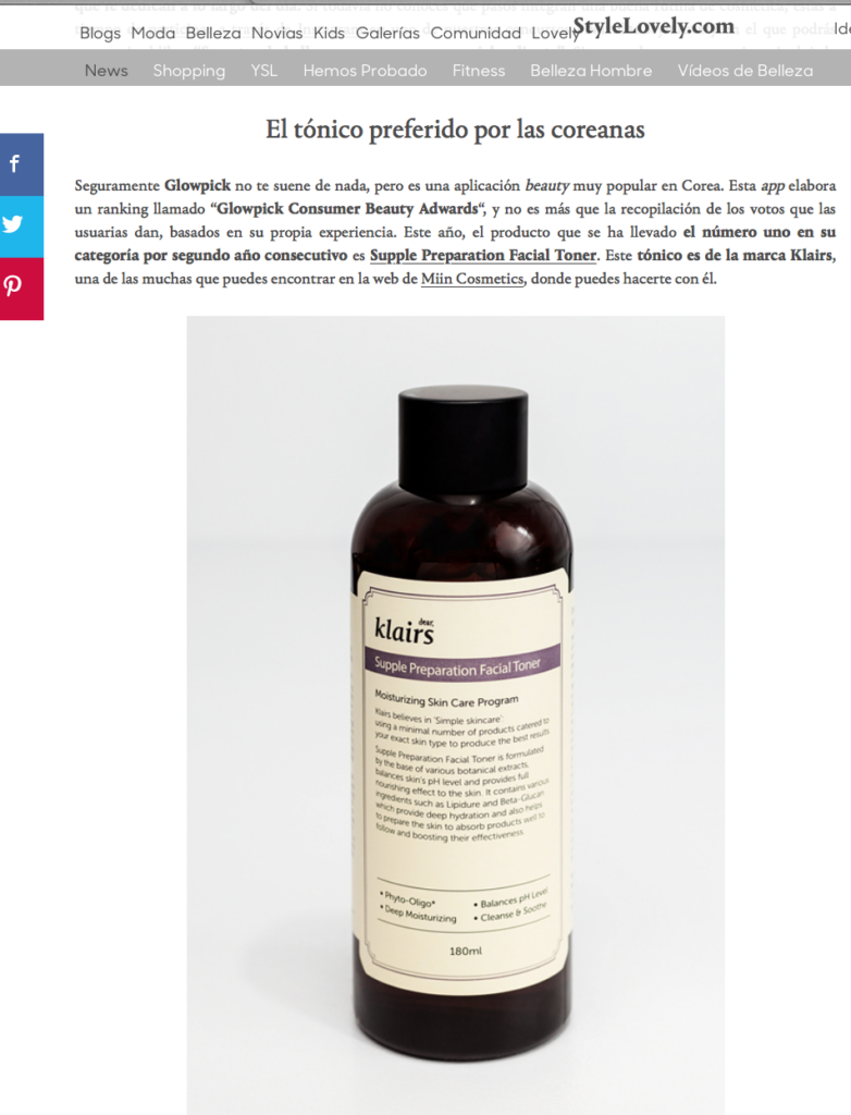 Klairs featured on Style Lovely klairs toner style lovely