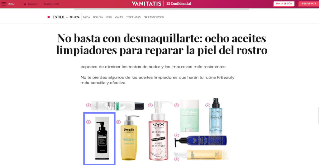 Klairs featured in Vanitatis