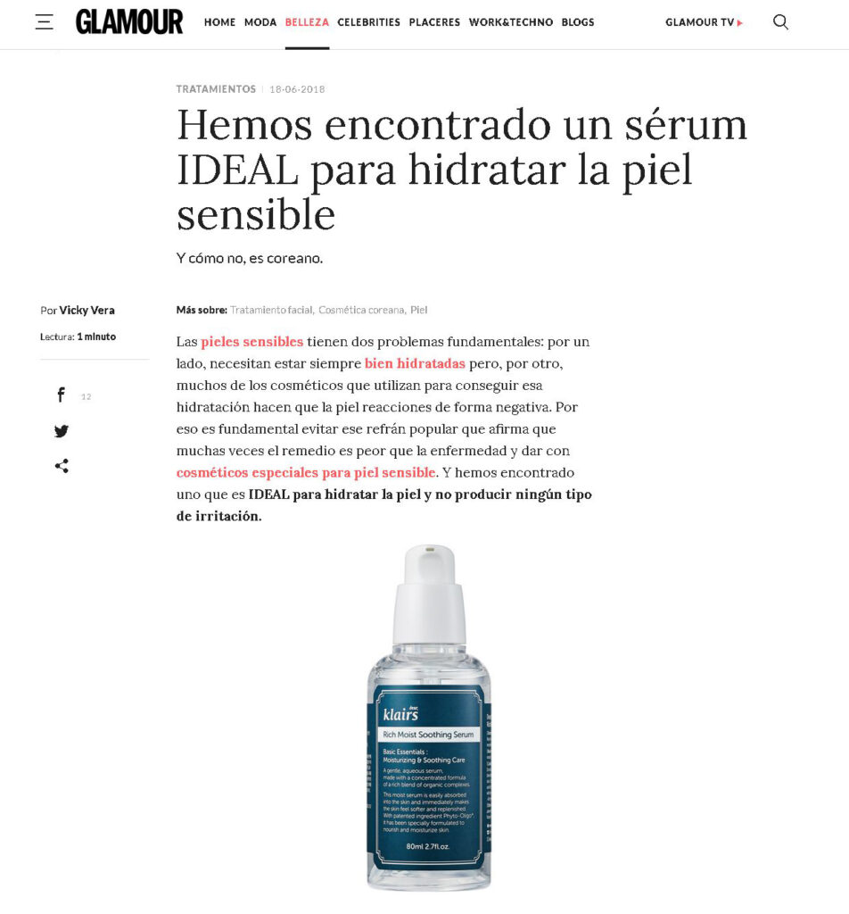 Klairs Rich Moist Soothing Cream featured in Glamour