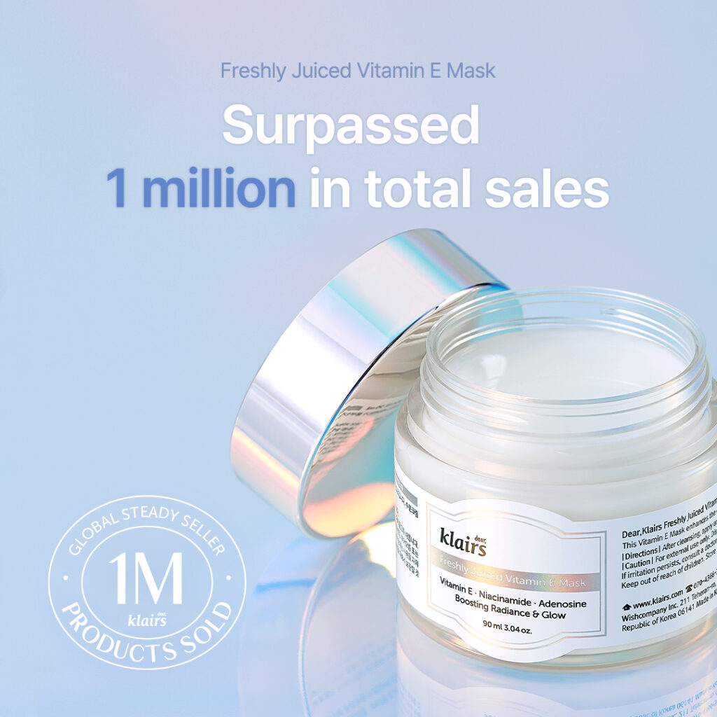 Freshly Juiced Vitamin E Mask has surpassed 1 million in total sales