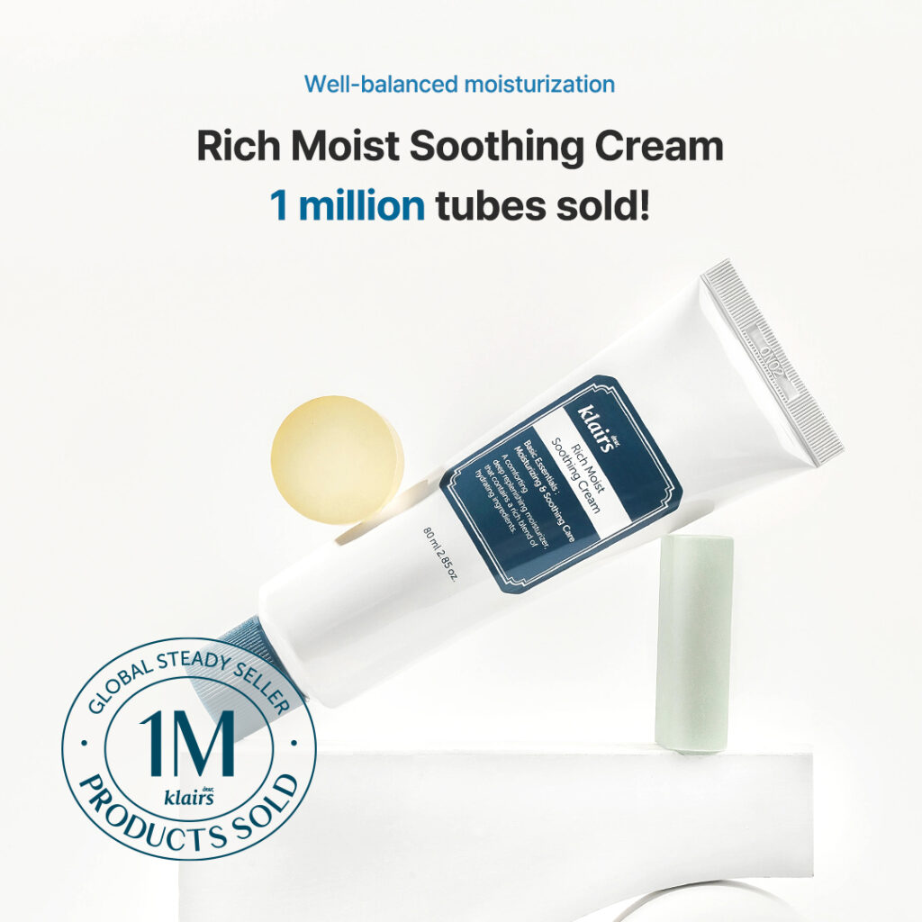 Rich Moist Soothing Cream, has surpassed 1 million bottles in total sales.