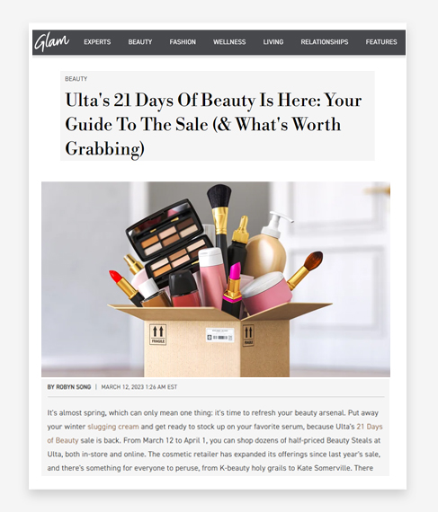 Ulta's 21 Days Of Beauty Is Here: Your Guide To The Sale (& What's Worth Grabbing) Read More: https://www.glam.com/1225101/ultas-21-days-of-beauty-is-here-your-guide-to-the-sale-whats-worth-grabbing/
