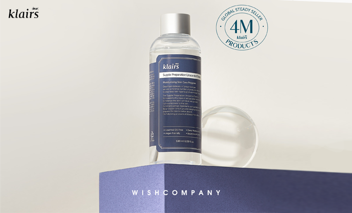 Unscented Toner of Dear, Klairs, Wishcompany’s flagship brand, marks a sales volume of 4 million bottles, ranked first place in Vietnam